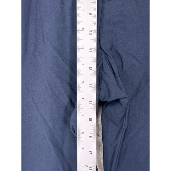 Mr Porter Pants 34 x 27 Mens Blue Wool Blend Tapered Crop Leg Drawstring Waist - Picture 4 of 8